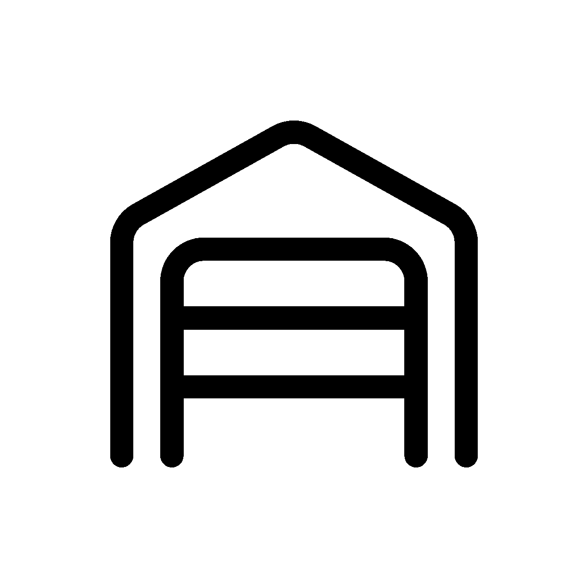 Hover animation of warehouse, outline design