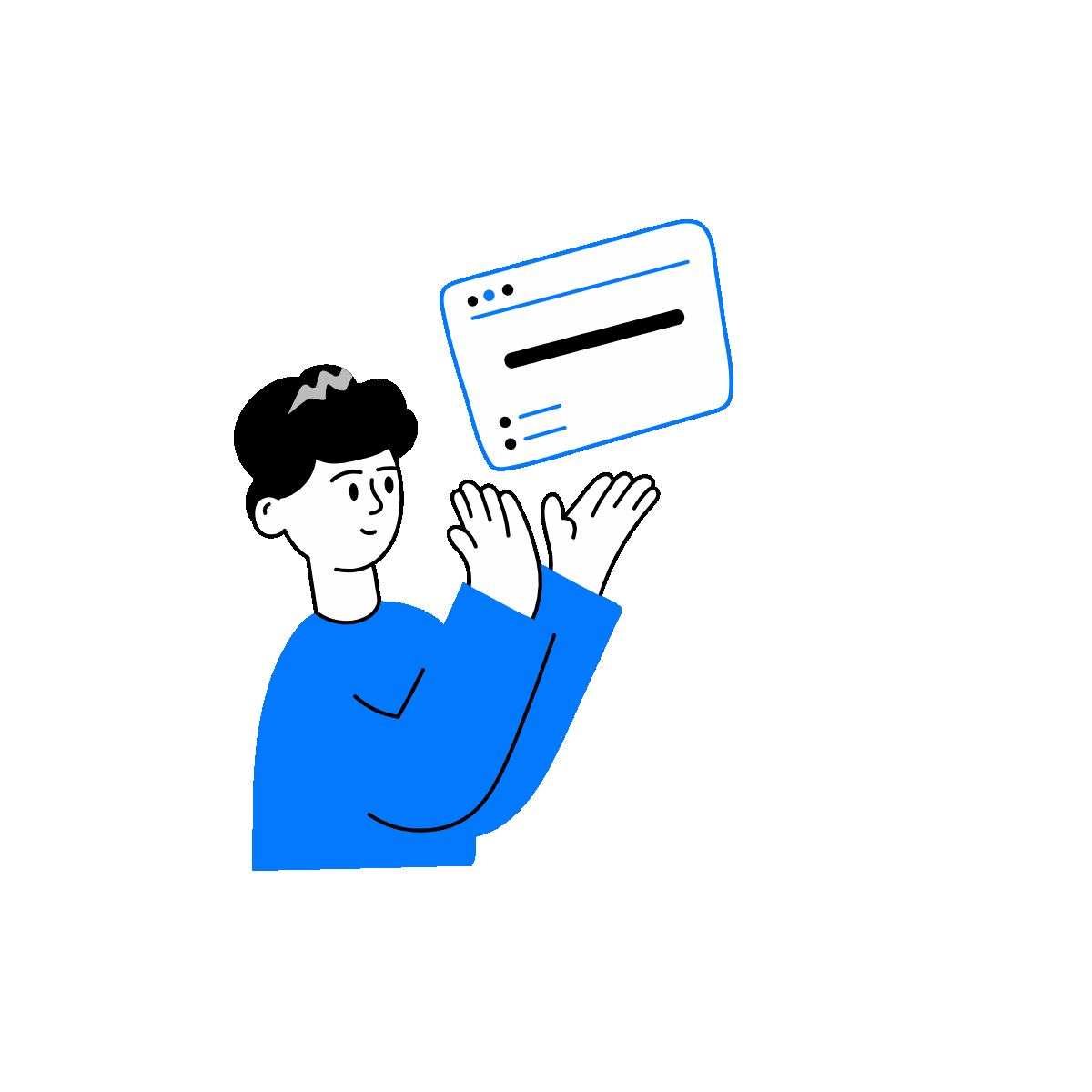 Website Data Doodle Animated Illustration