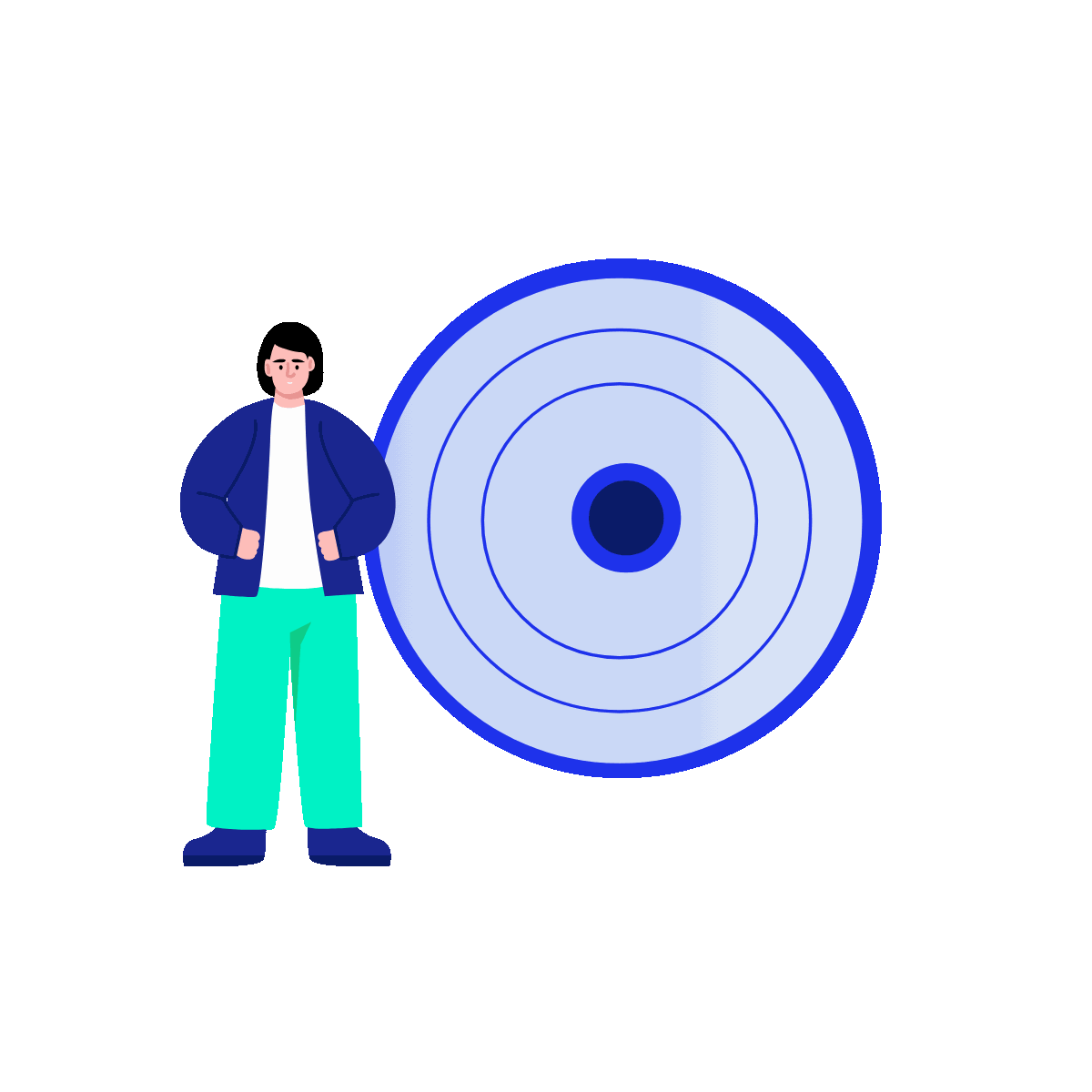 Data Tunnel Flat Animated Illustration Design