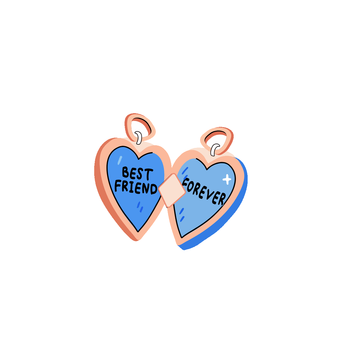 Heart lockets lasting friendship keepsake