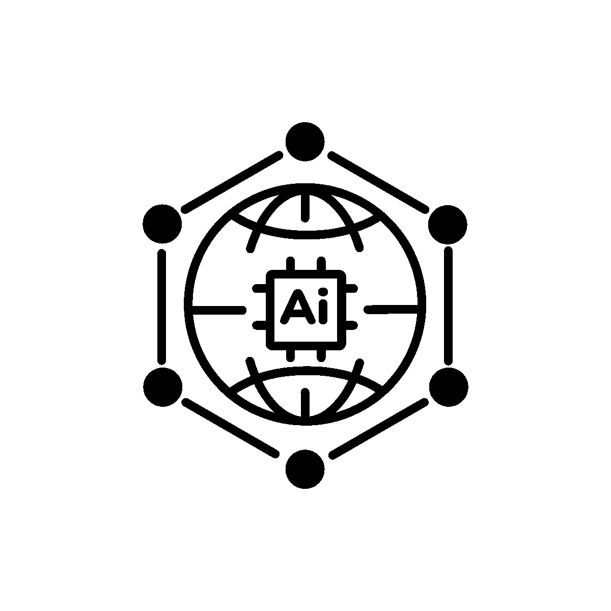 Premium Outline Animated Artificial Noosphere