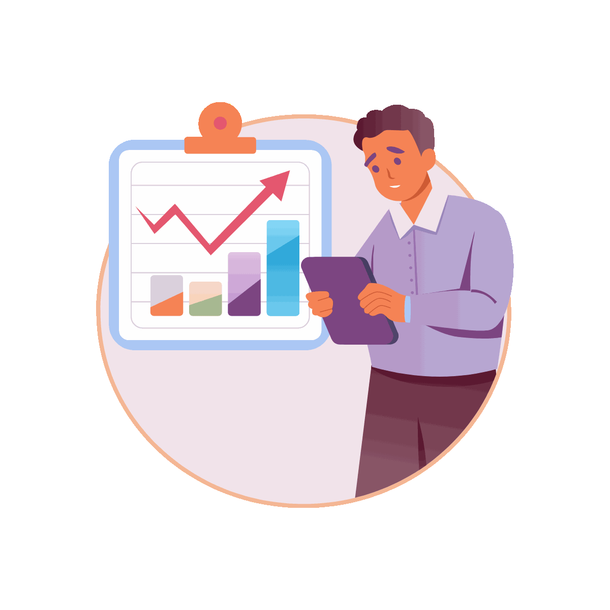 Flat Animated Price Tracker Illustration
