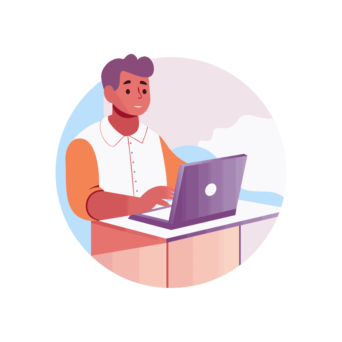 Flat Animated Order Tracker Illustration