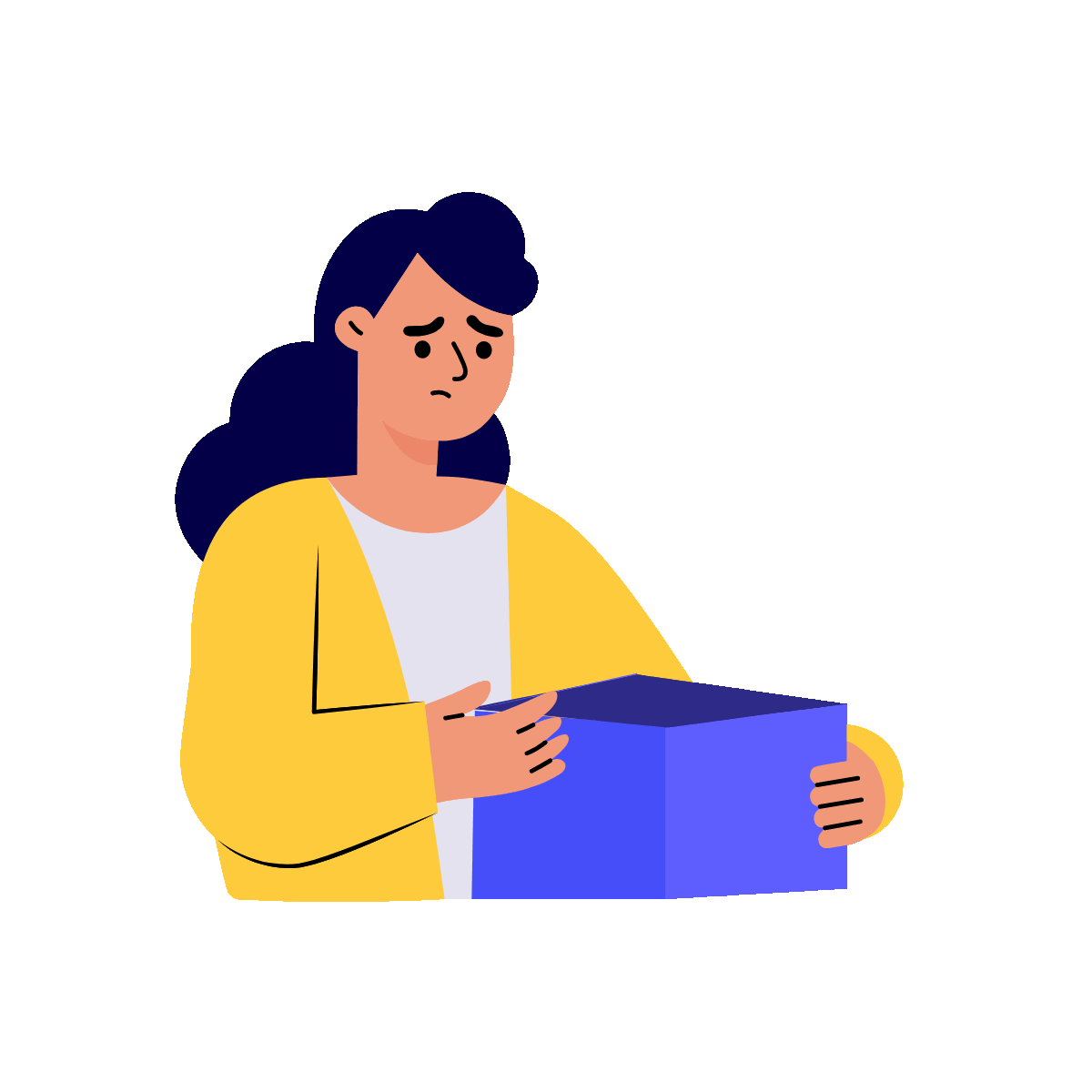 Empty Parcel Flat Animated Illustration