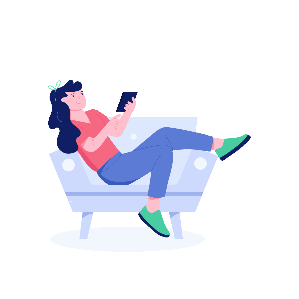 Flat Pizza Craving Character Illustration