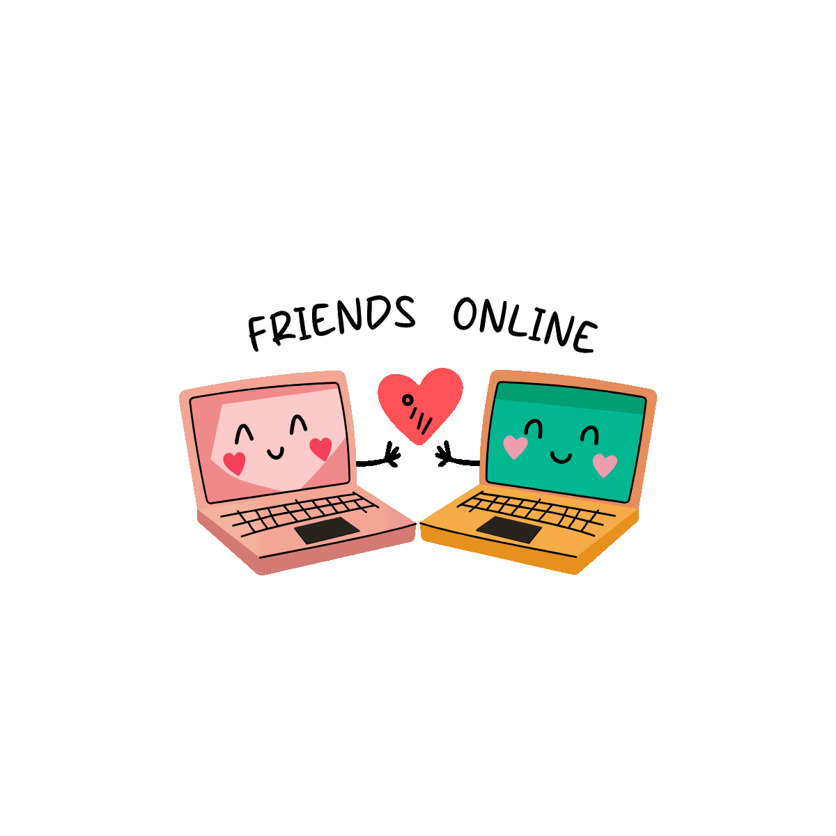 Online friends digital friendship connection
