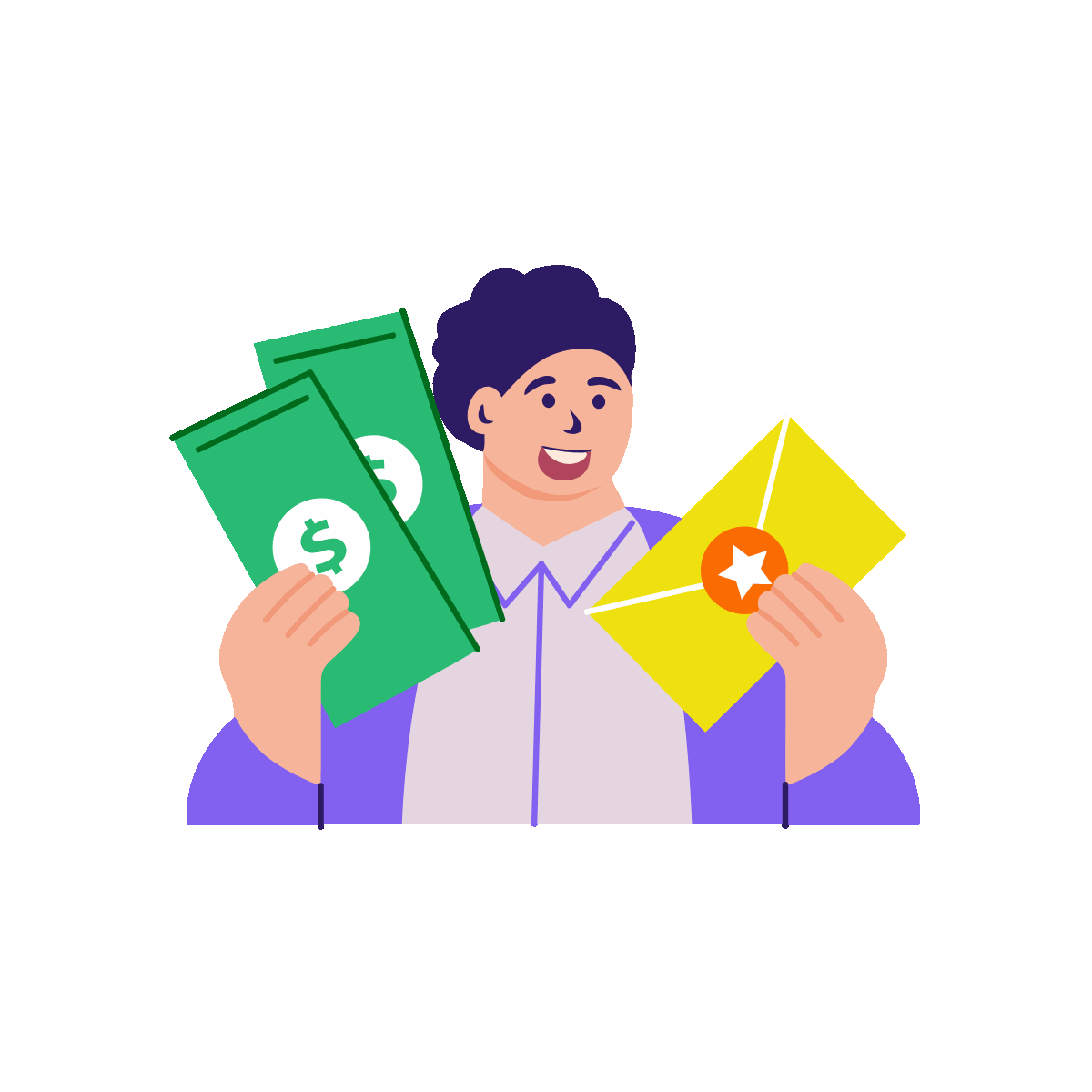 A flat style animated illustration of business growth