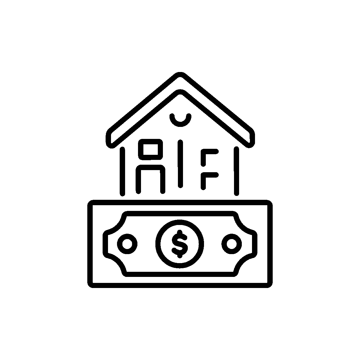 Latest House Payment line animated icon