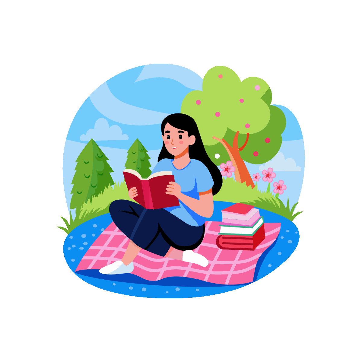 New Message Flat Animated Illustration