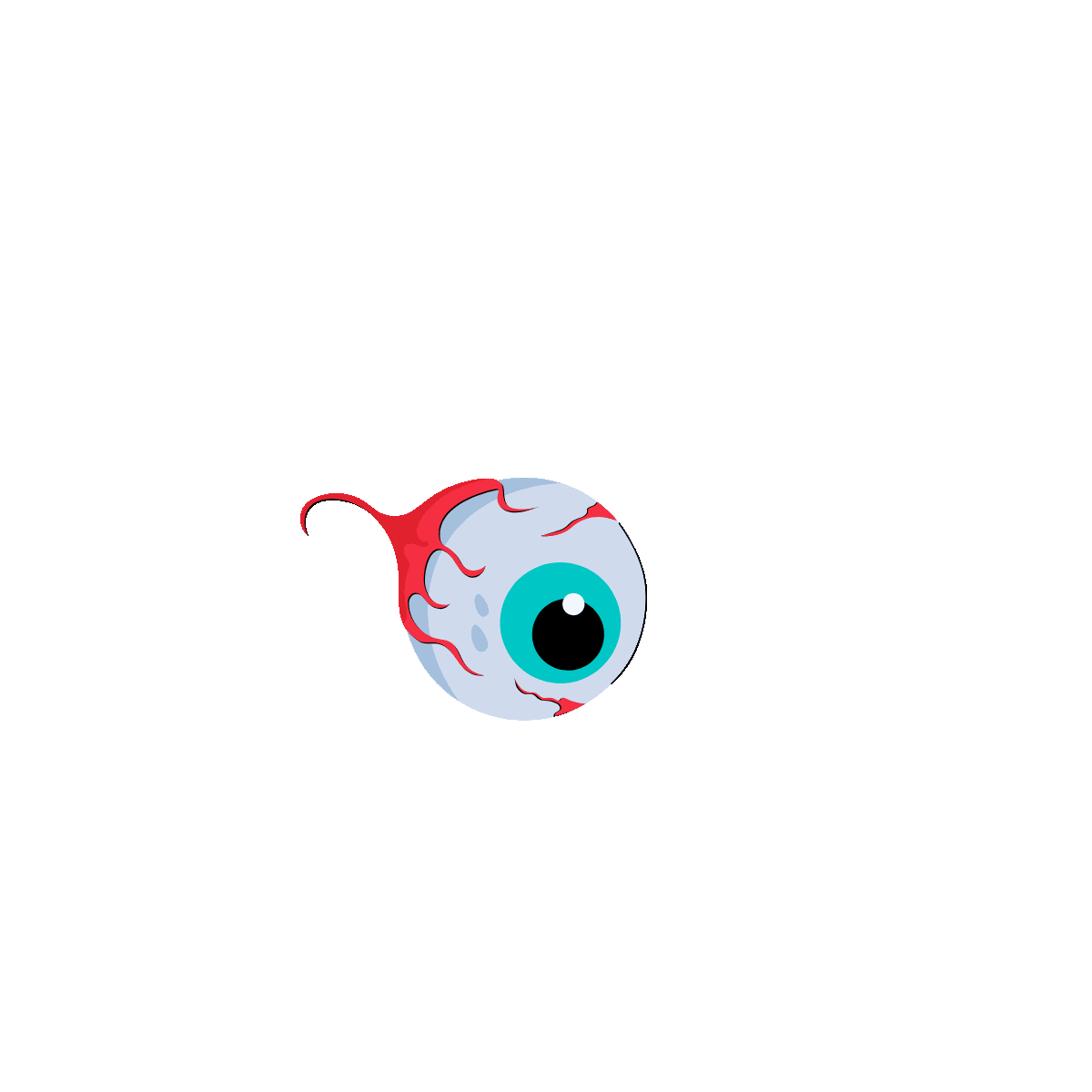 Get a creepy flat icon of a dead eye