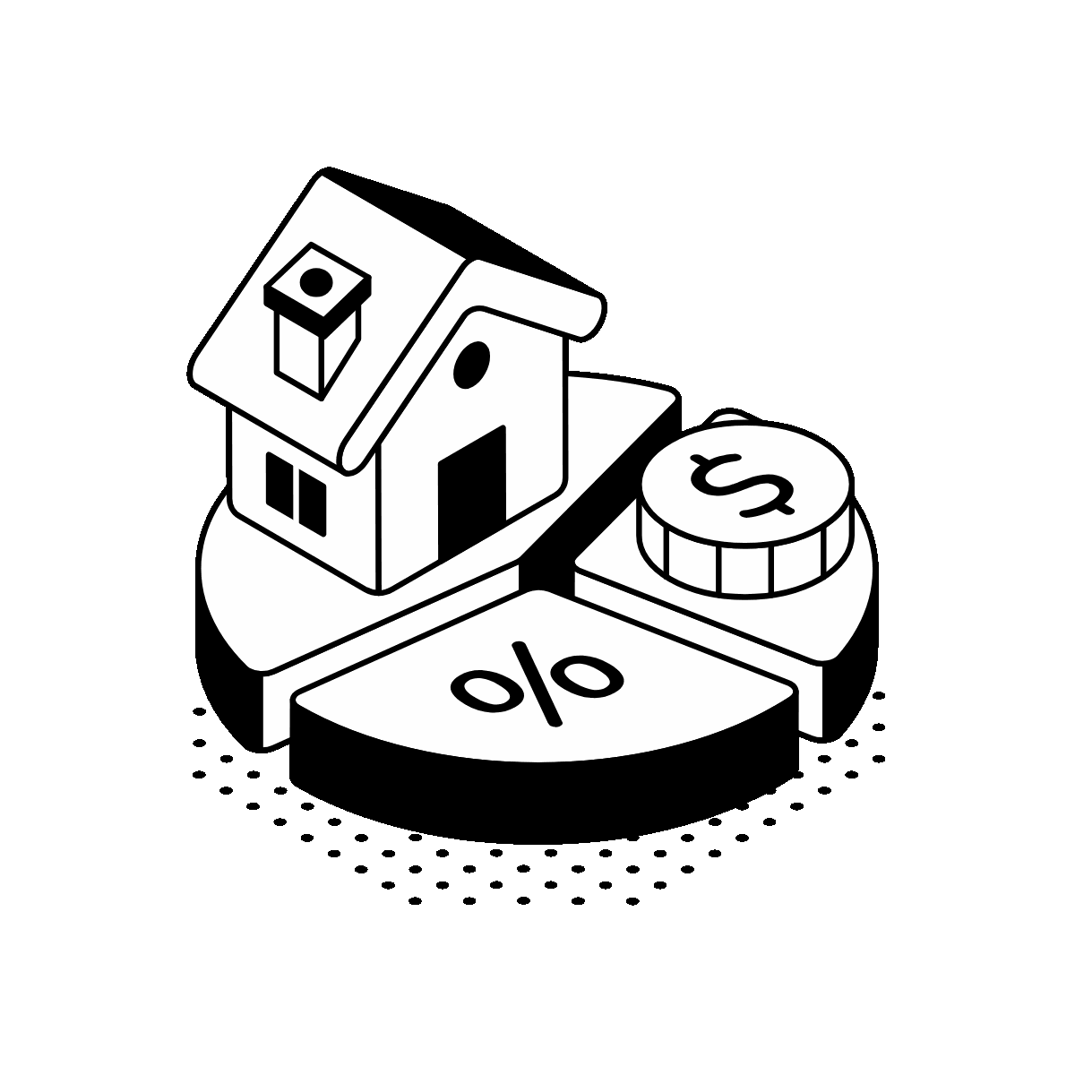 Animated isometric loan EMI concept