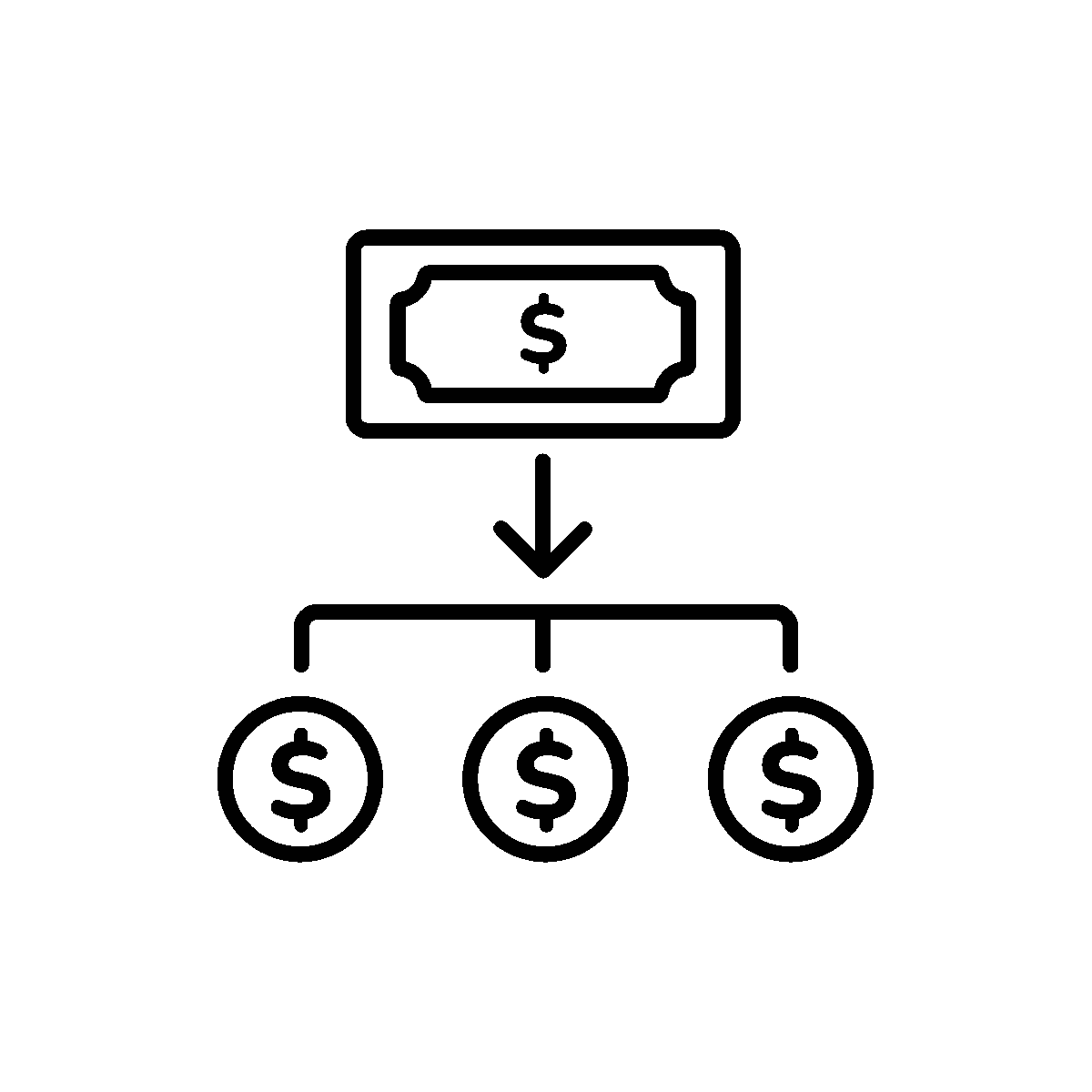 Money distribution for organized payments