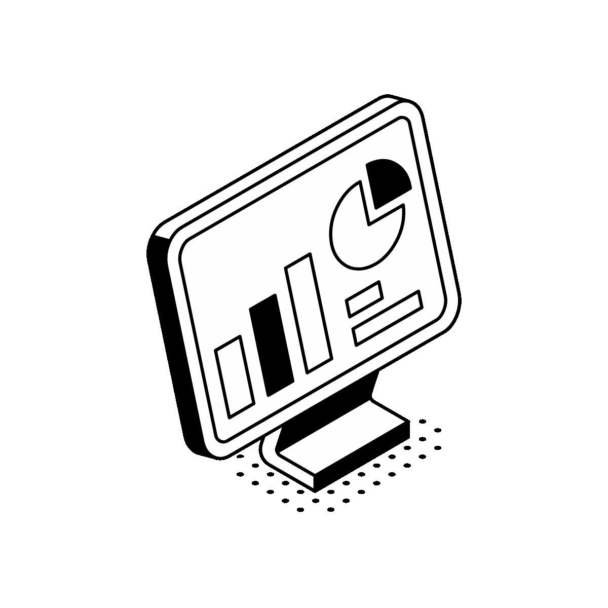 Animated Financial Dashboard Illustration