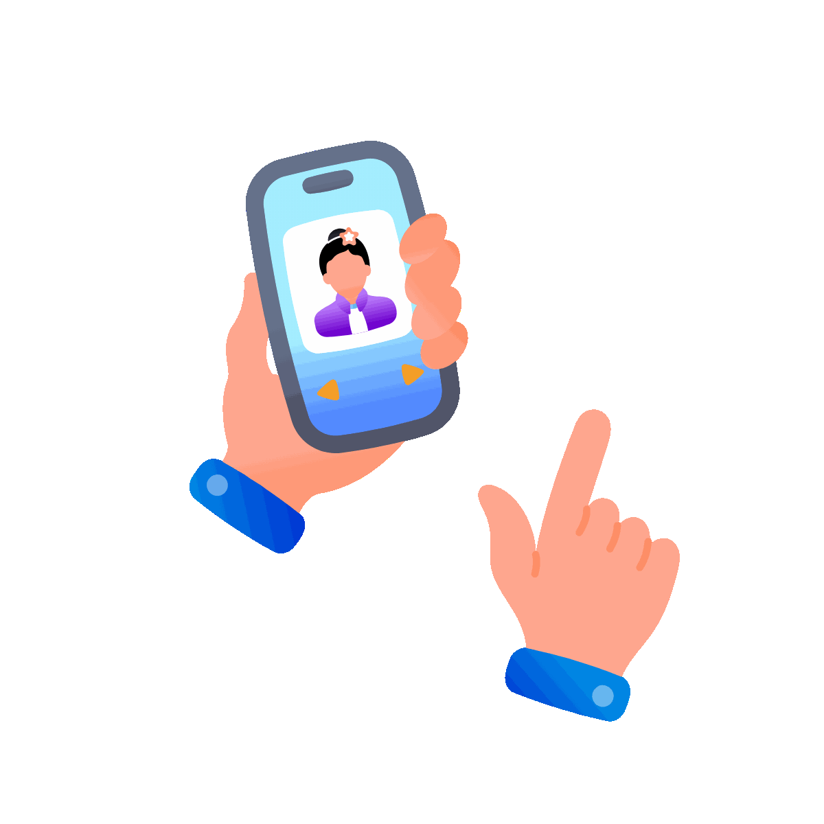 Flat Animated Online Profile Icon Design