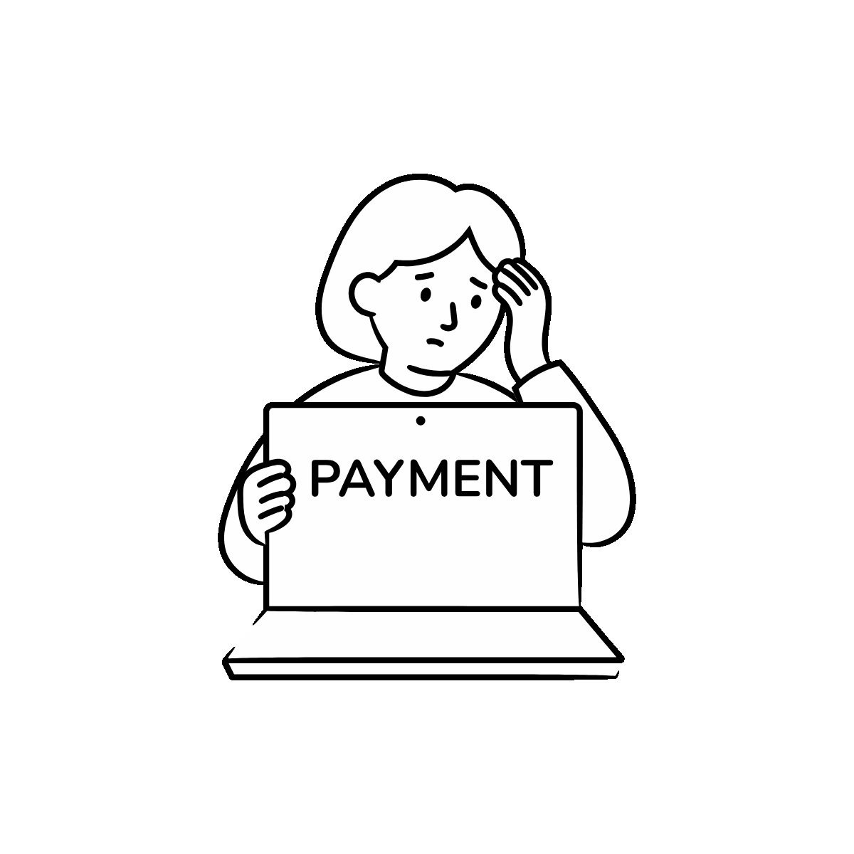 Hand-Drawn Payment Failed Doodle Icon Design