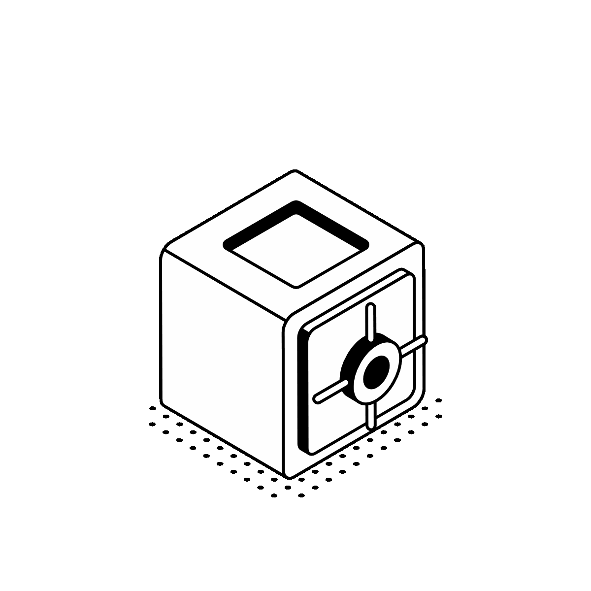 Animated Isometric Secure Coin Vault