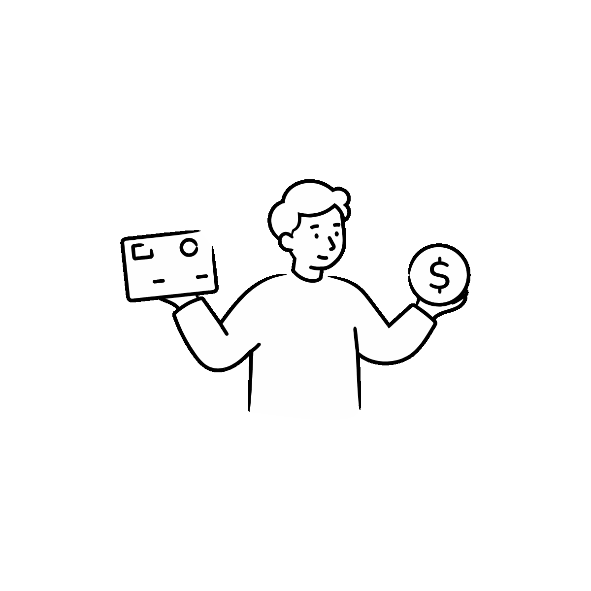 Hand-Drawn Payment Options Doodle Icon Design