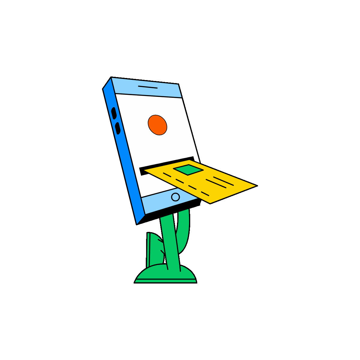 Animated secure online payment phone