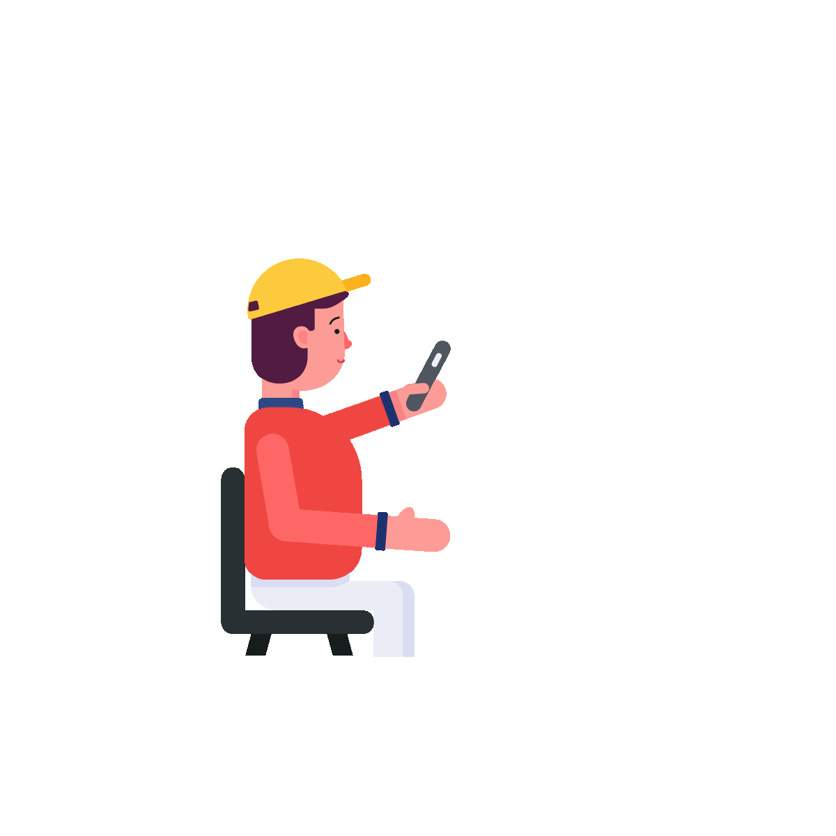 Animated icon of an online relationship