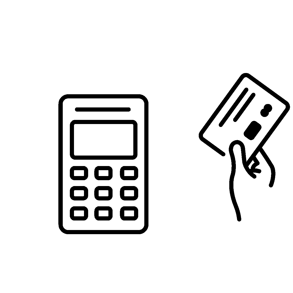 Outline Animation of a POS Card Payment