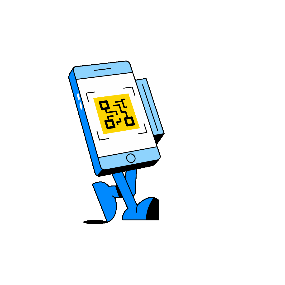 Animated QR code mobile payment screen