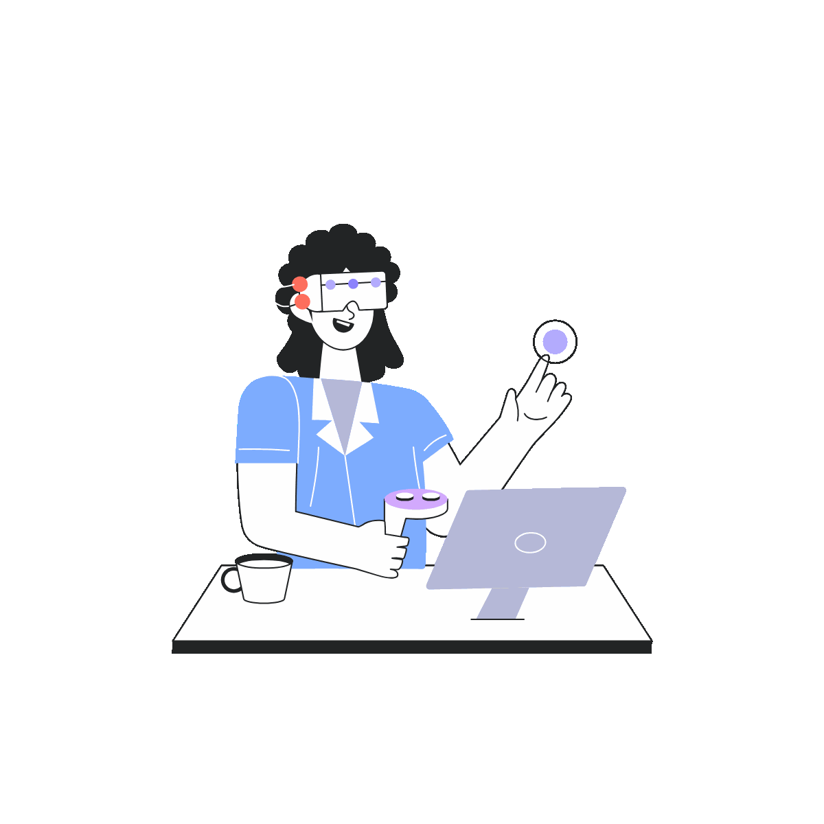 Linear Animated AR Business Illustration