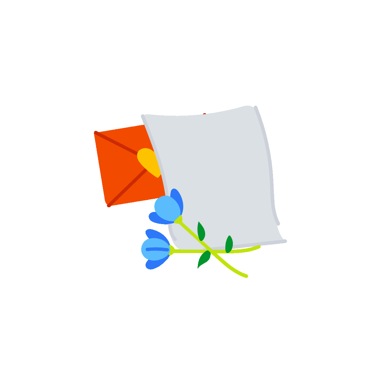Handy Flat Sticker of Mothers Day Message