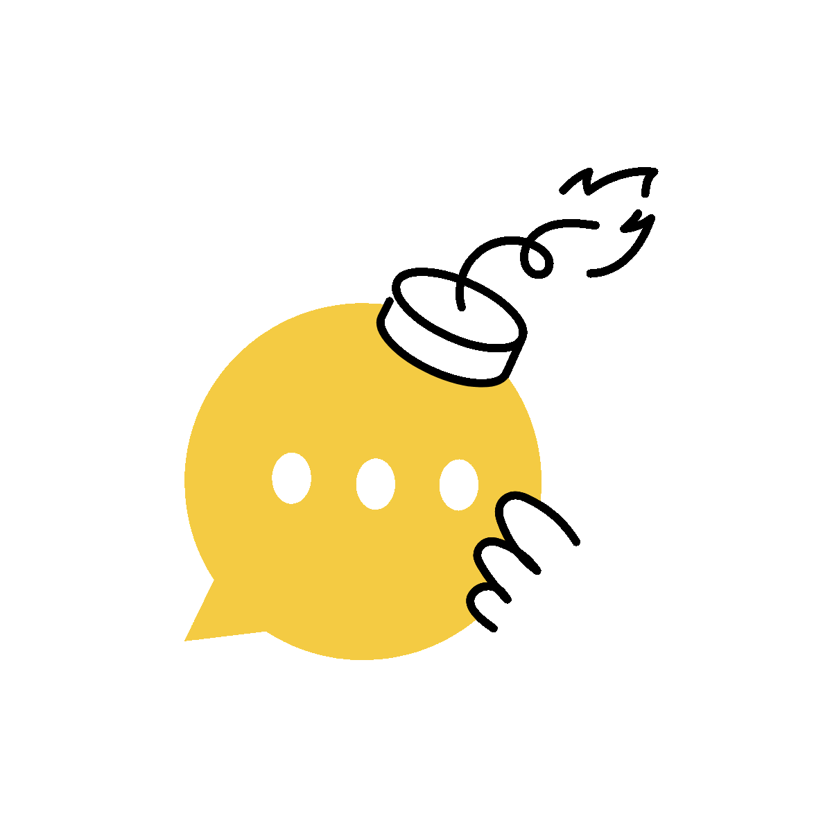 Animated Dangerous Message Illustration