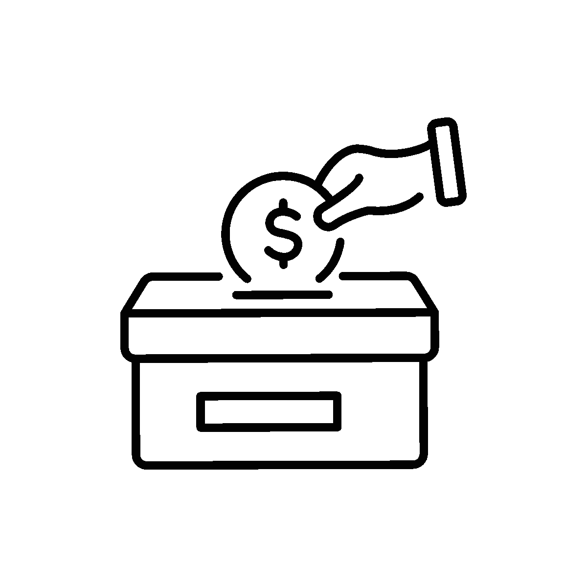 Modern Donation line animated icon
