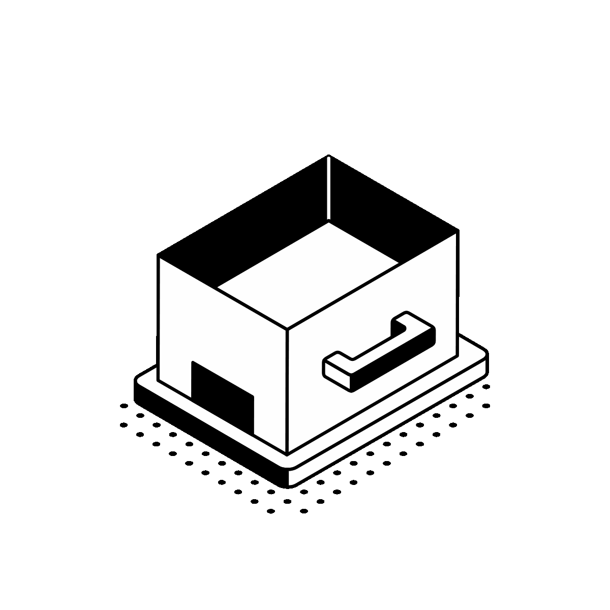 Animated isometric payment kiosk design