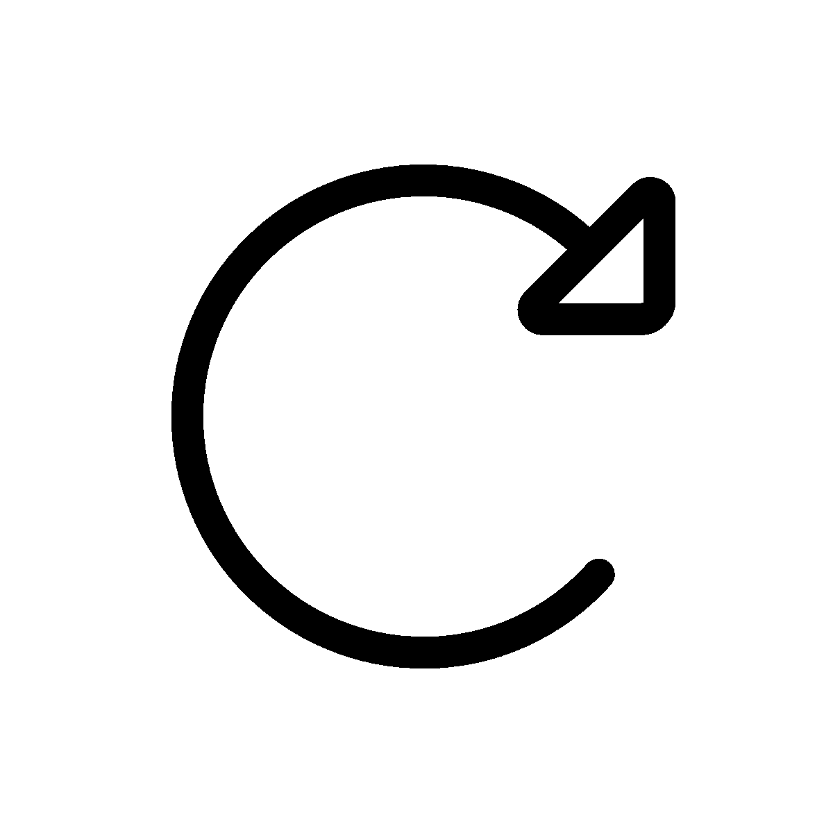 A line style animation of clockwise direction
