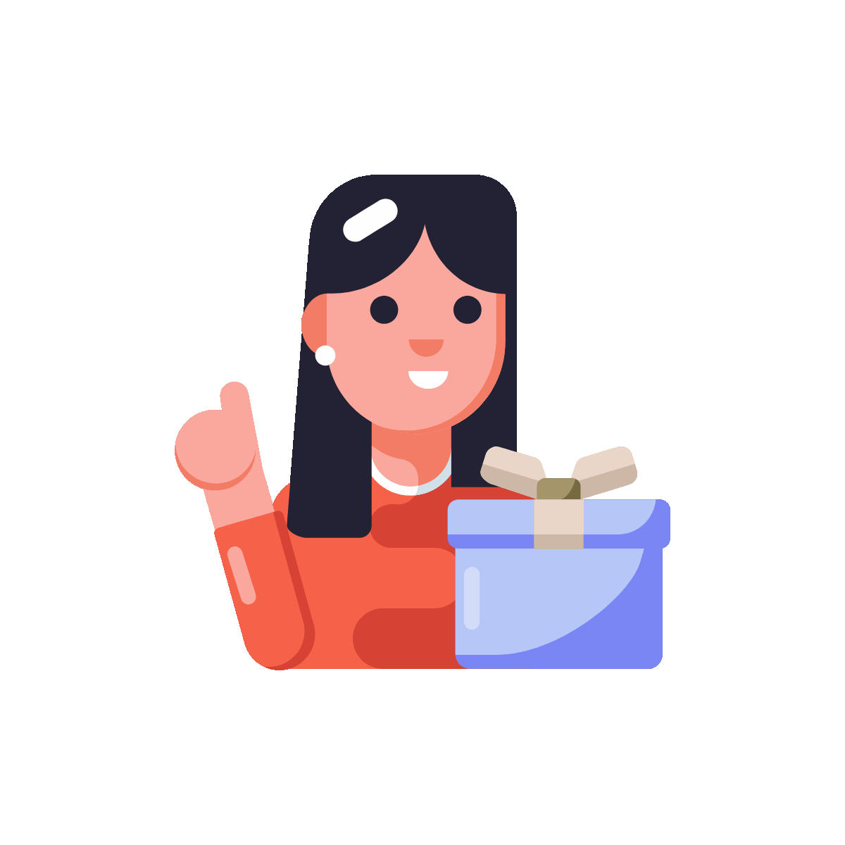 A flat style animated icon depicting employe reward