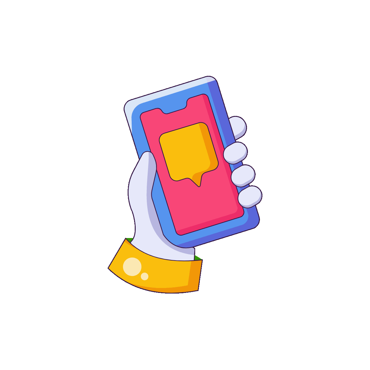 Alert Message Flat Animated Icon Design