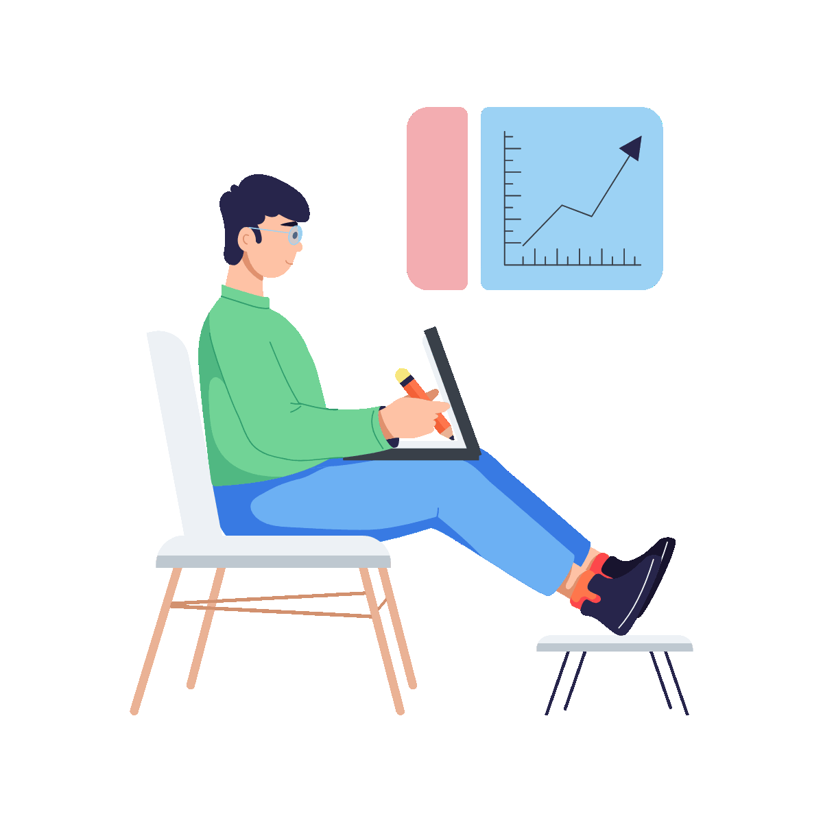 Flat Animated Finance Manager Design