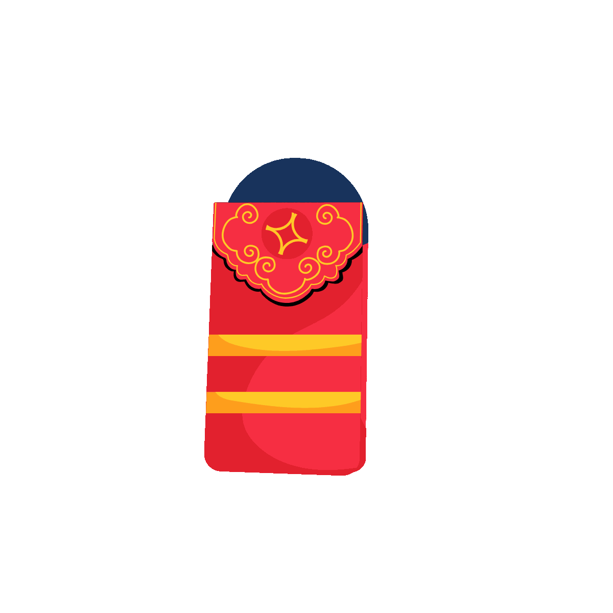 Animated flat icon of lucky envelope concept