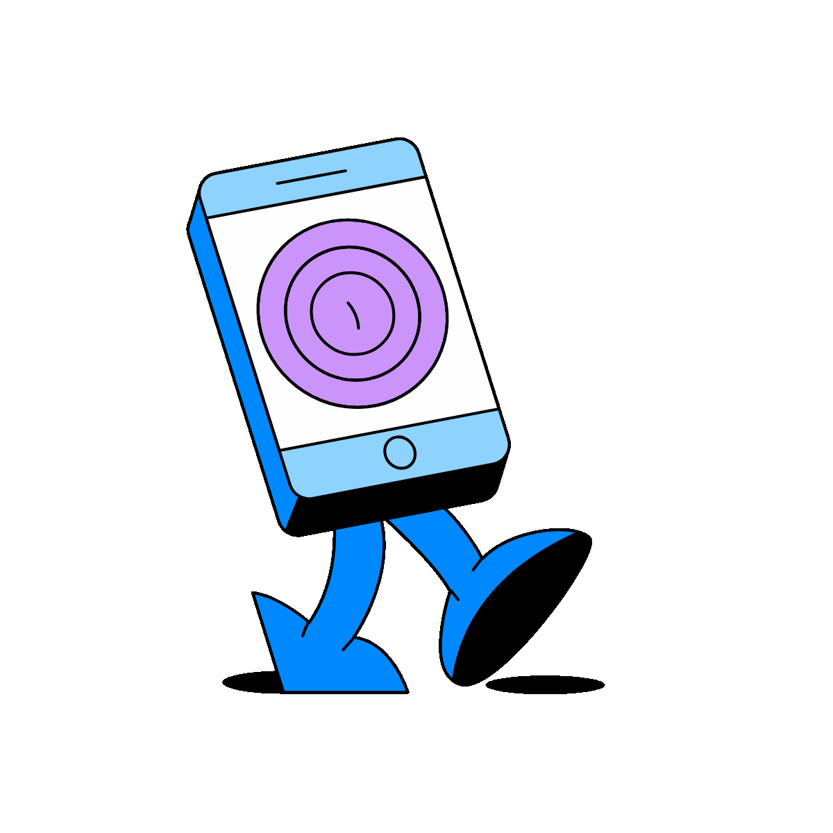 Animated mobile target for audience reach