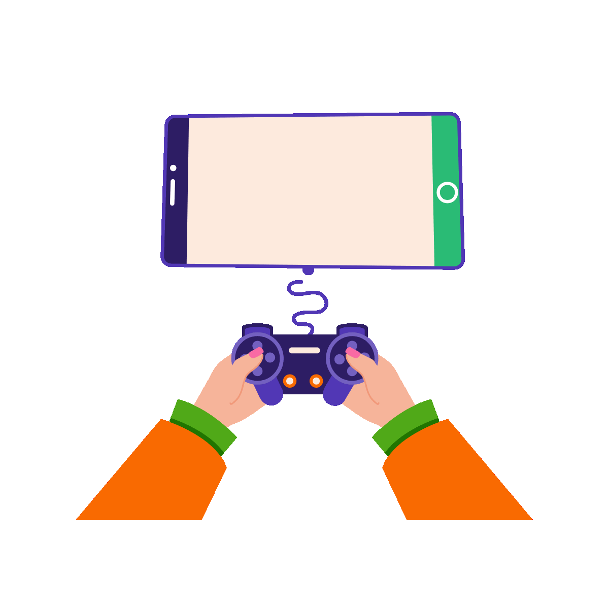A flat style animated illustration showing a person looking at vision board