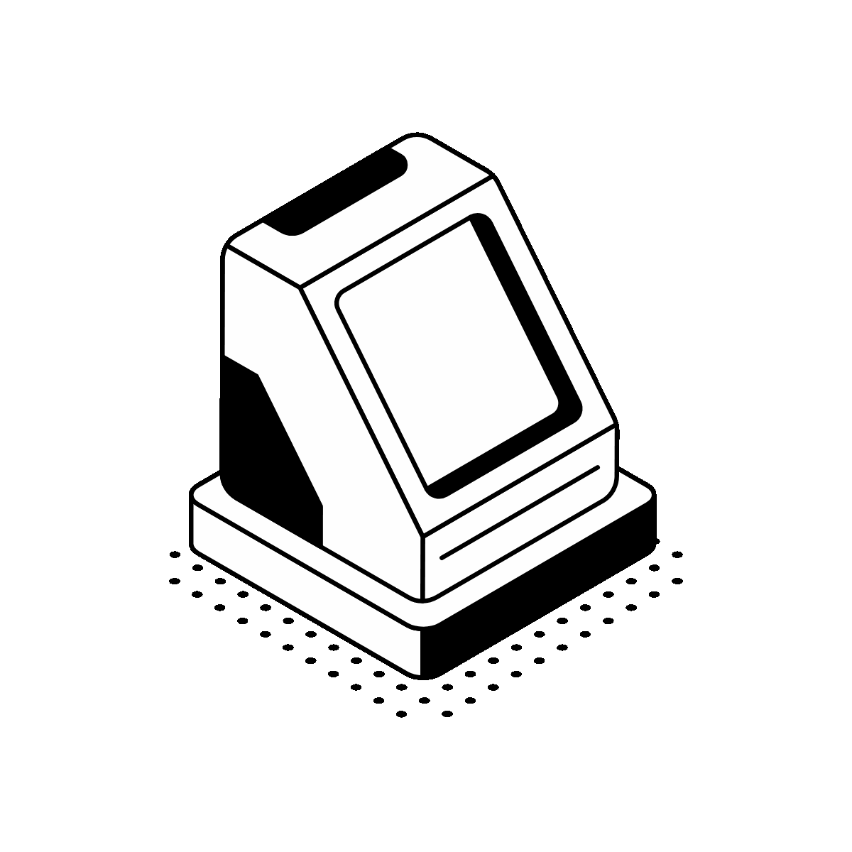 Animated Isometric Cryptocurrency Kiosk