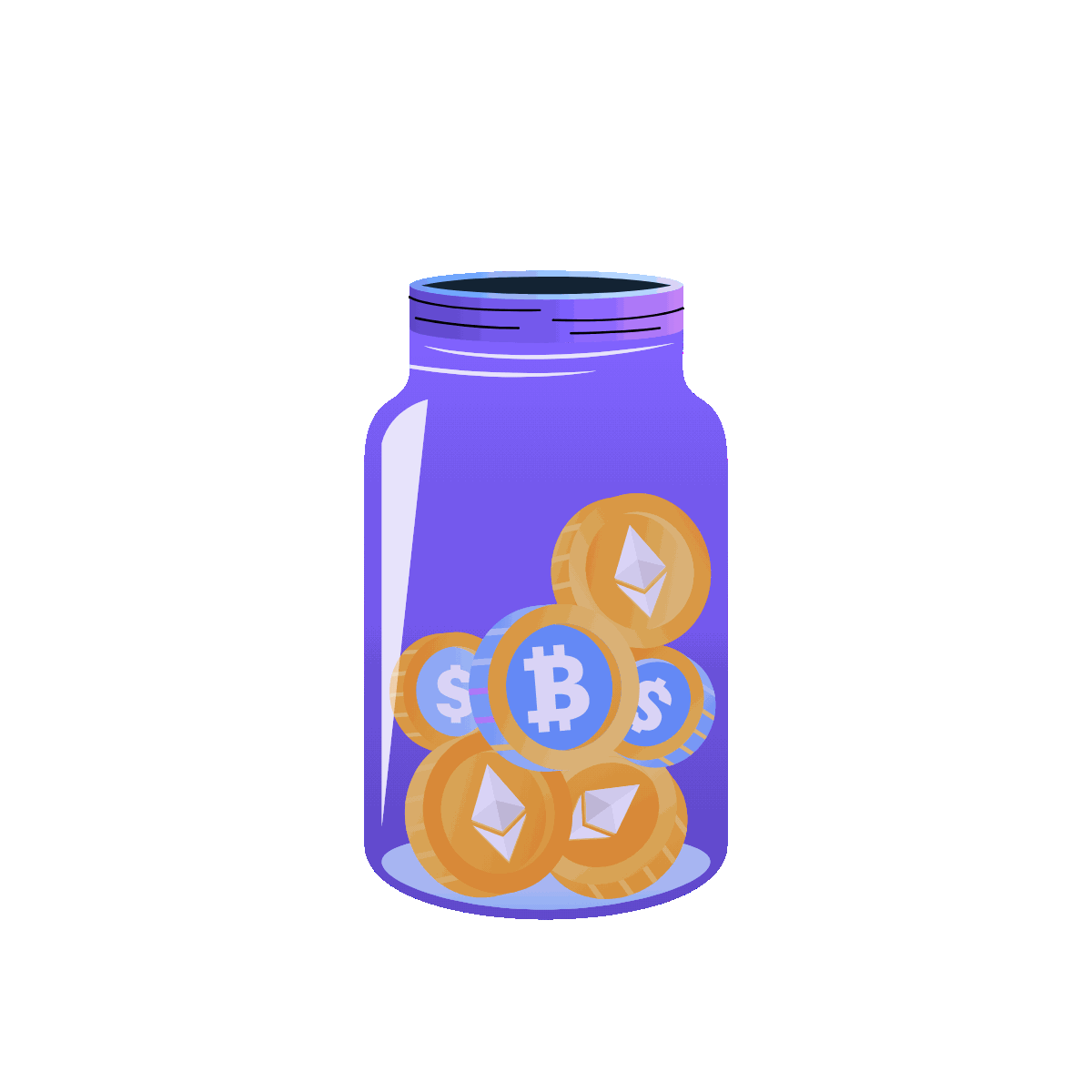Money Jar Savings Illustration