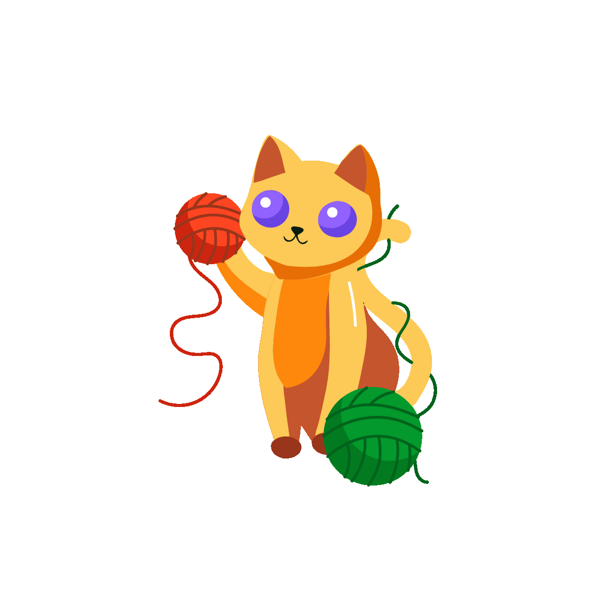 Animated Cat Wearing Cool Sunglasses