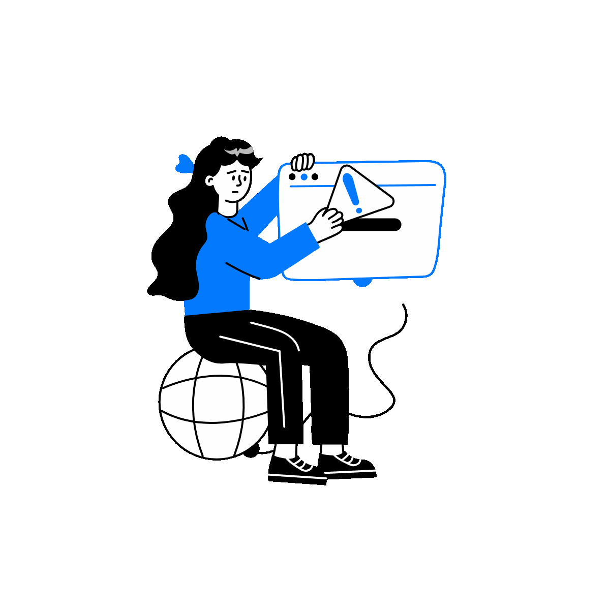 Browser Error Doodle Animated Illustration