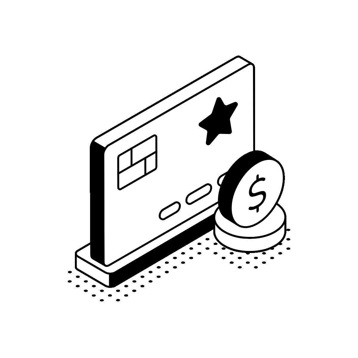 Animated isometric premium card design