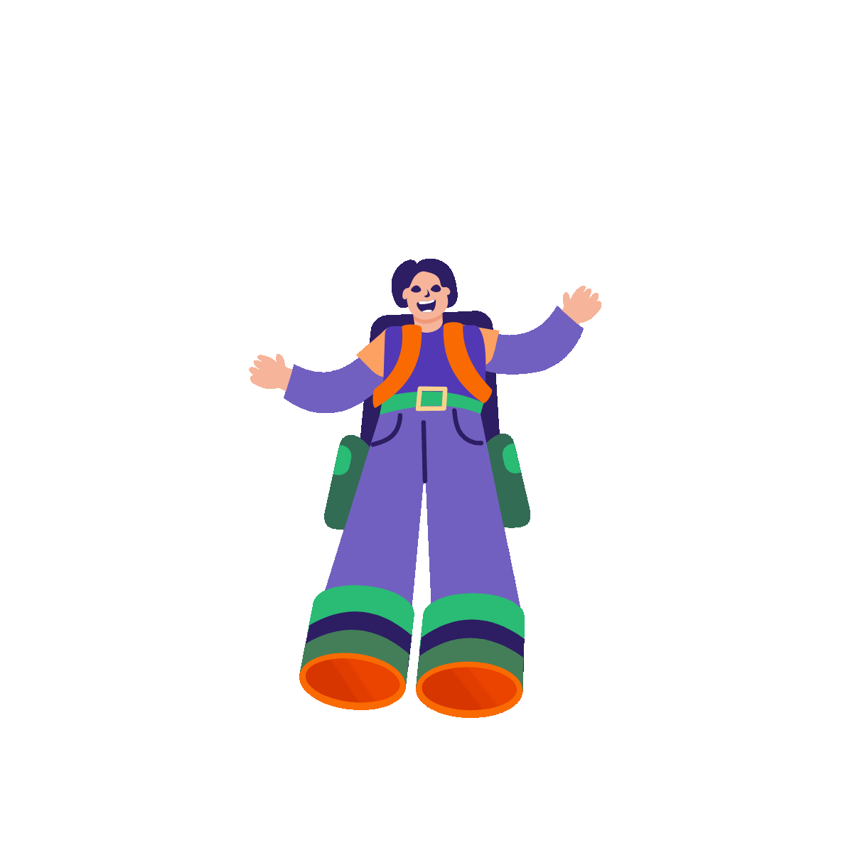 A flat style animated illustration of project store