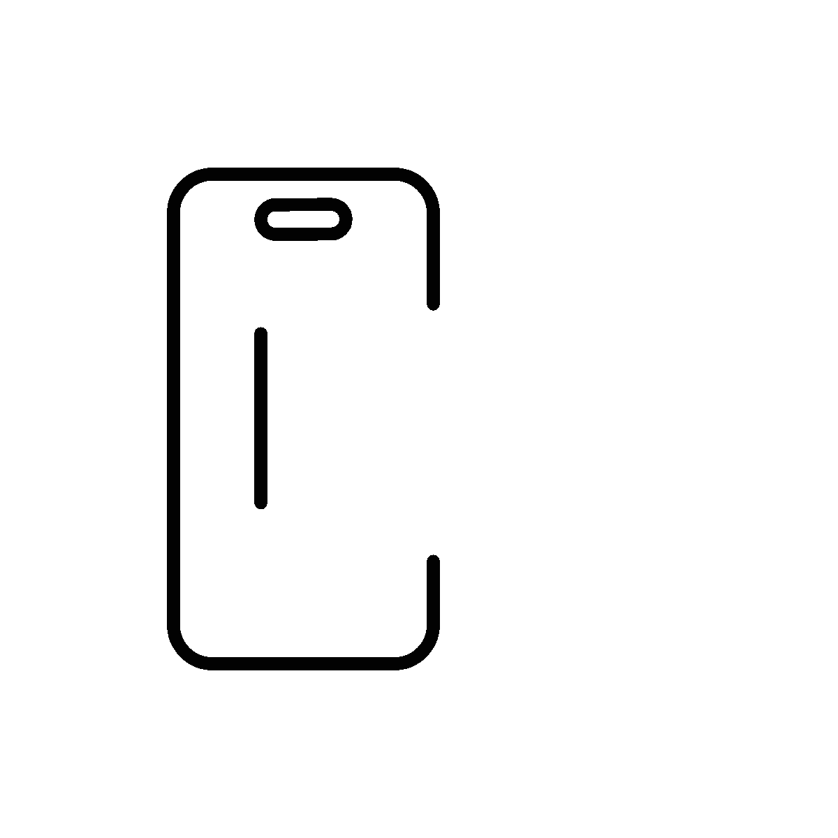 Linear animated icon of an online ticket
