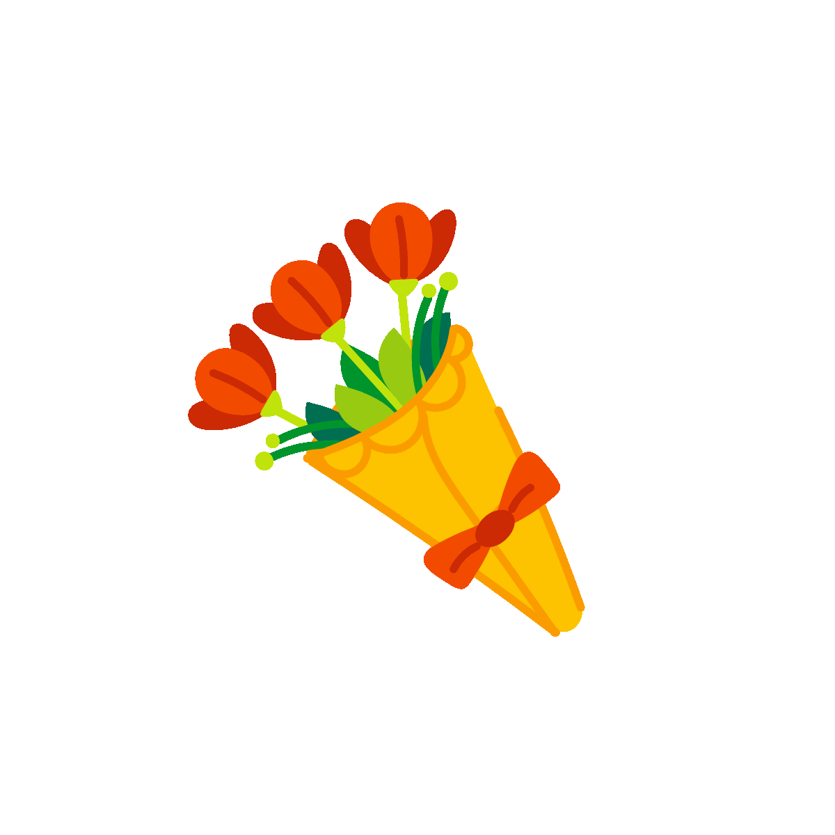 Love You Mom Rose Bouquet Flat Sticker