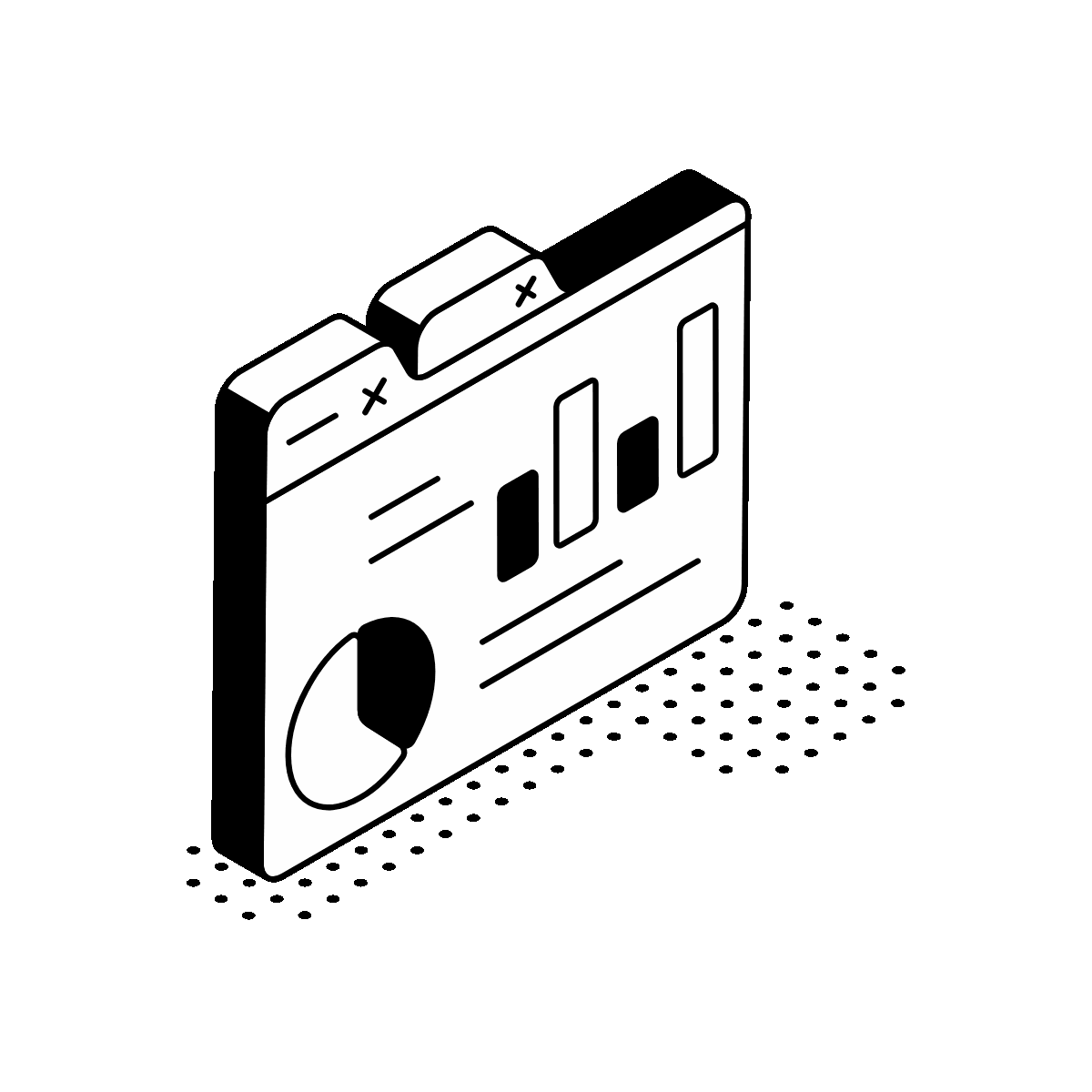 Animated Isometric Financial Dashboard
