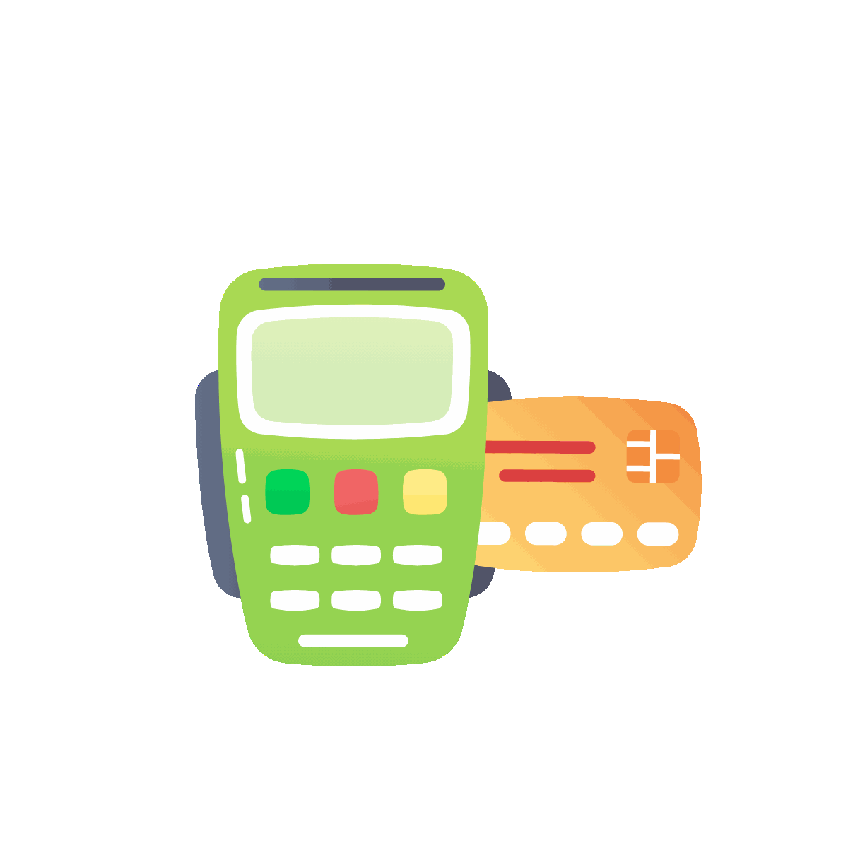 Animated Flat POS Card Payment Icon Design