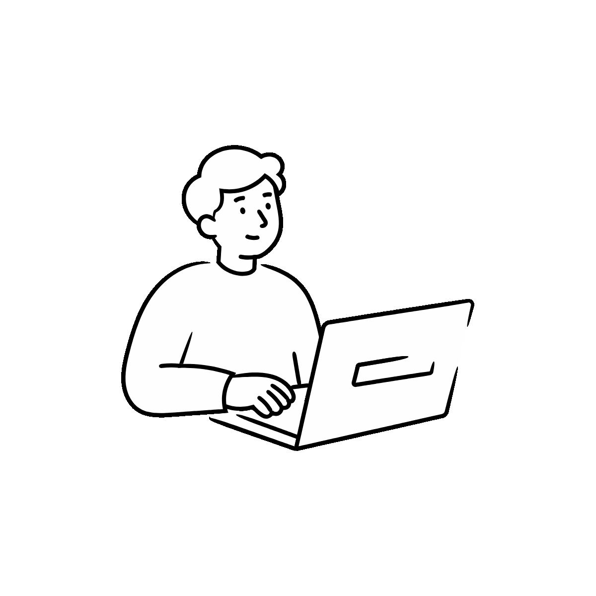 Hand-Drawn Online Checkout Doodle Icon Design
