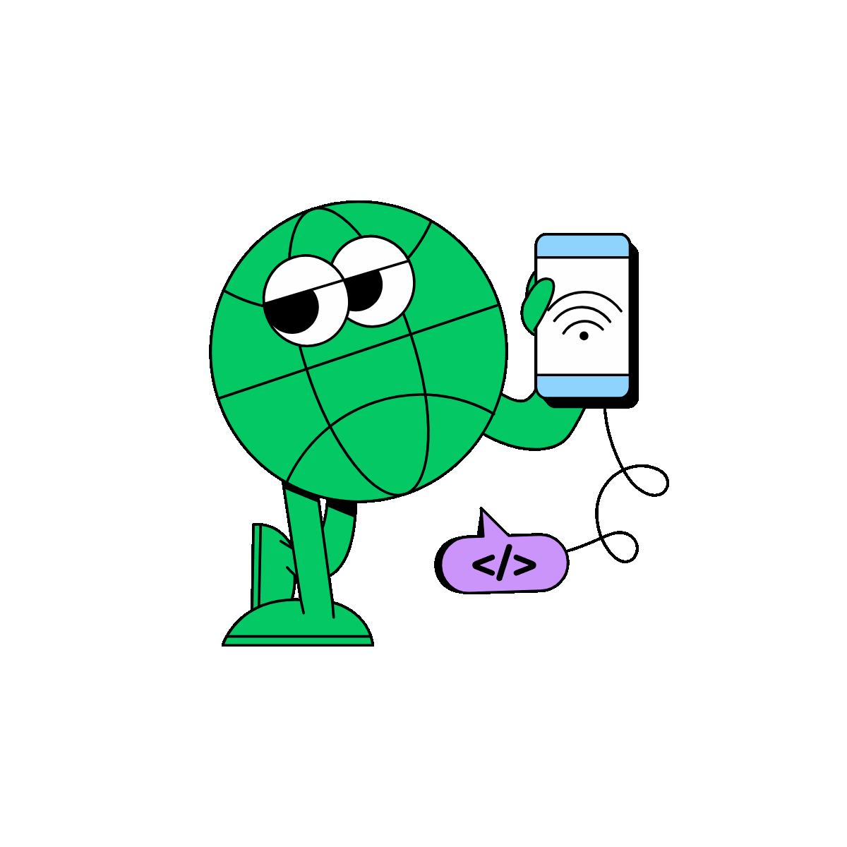 Animated globe with web hosting code