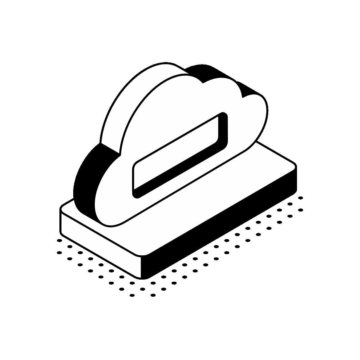 Animated Isometric Cloud Coin Transfer